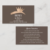 眉毛ミコブラディングアフターケアクラウンバラ 名刺 (正面/裏面)