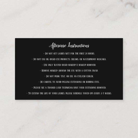 眉毛ミコブラディングアフターケア金ゴールドクラウン 名刺 (裏面)