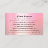 眉毛ミコルブレードロゴアフターケアクラウンピンクローズ 名刺 (裏面)