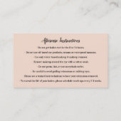 眉毛ミコルブレードロゴアフターケアバラロゴ王室の 名刺 (裏面)