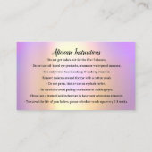 眉毛ミコルブレードロゴアフターケアロゴクラウン金ゴールド 名刺 (裏面)