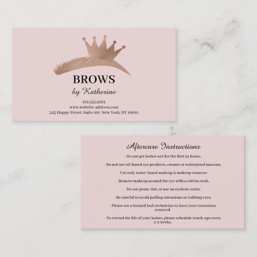 眉毛ミコーブレーディングロゴアフターケアクラウンバラ 名刺 (正面/裏面)