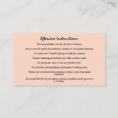 眉毛ミコーブレーディングロゴアフターケアバラクラウン 名刺 (裏面)