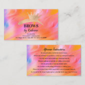 眉毛ミコールブレードロゴアフターケアロゴホログラフ 名刺 (正面/裏面)