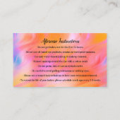 眉毛ミコールブレードロゴアフターケアロゴホログラフ 名刺 (裏面)