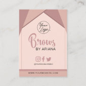 眉毛ラミネートアフターケアの指示 名刺 (裏面)