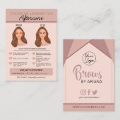 眉毛ラミネートアフターケアの指示 名刺 (正面/裏面)