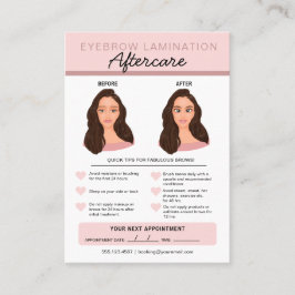 眉毛ラミネートアフターケアの指示 名刺