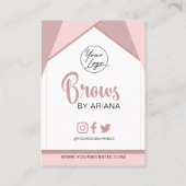 眉毛ラミネートアフターケアの指示 名刺 (裏面)