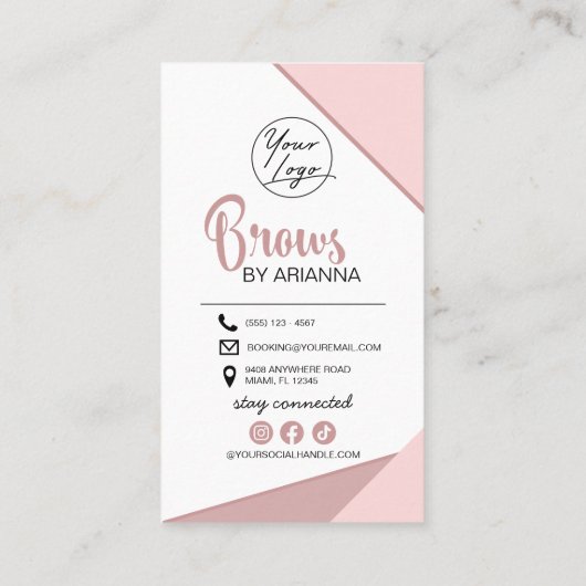 眉毛ラミネートアフターケアの指示 名刺 (裏面)