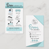 眉毛ラミネートアフターケア指示業務 名刺 (正面/裏面)