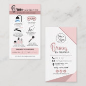 眉毛ラミネートアフターケア指示業務 名刺 (正面/裏面)