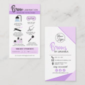 眉毛ラミネートアフターケア指示業務 名刺 (正面/裏面)