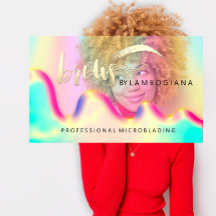 眉毛ロゴマイクロブレイディングホログラフQRコード