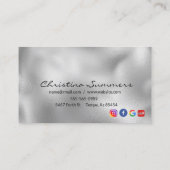 眉毛 まつげ 手書き ローズゴールド ワックス脱毛 名刺 (裏面)