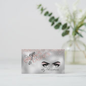 眉毛 まつげ 手書き ローズゴールド ワックス脱毛 名刺 (スタンド正面)