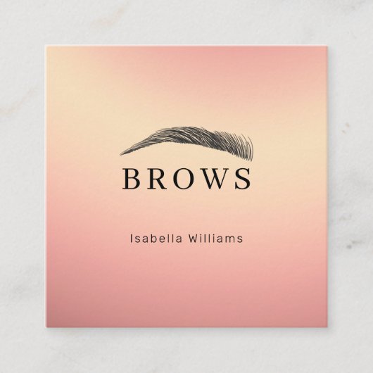 眉毛 スクエア名刺 (正面)