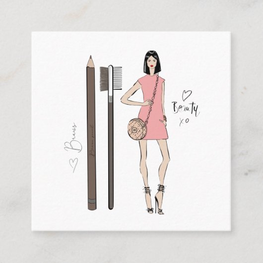 眉間のアーティスト スクエア名刺 (正面)