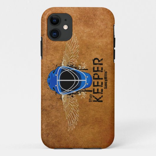 看守のホッケーのゴールキーパーのマスク Case-Mate iPhoneケース (裏面)