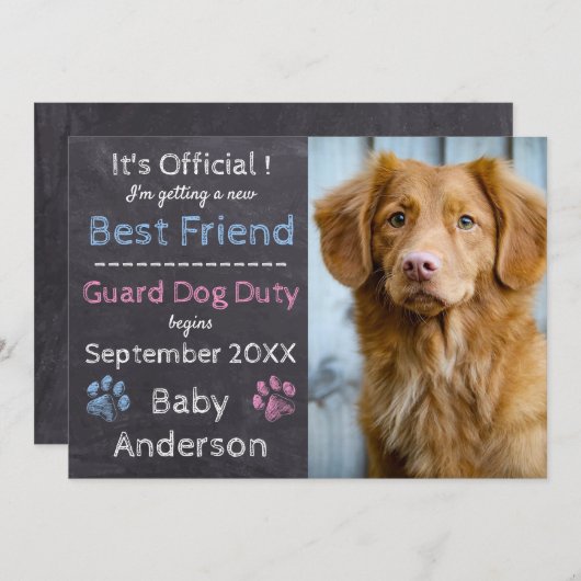 看守の職務妊娠の告知 案内状 (正面/裏面)