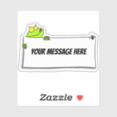 看板おもしろい漫画の緑のカエル シール (シート)