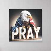 看板にハゲの祈いる鷲 キャンバスプリント (正面)