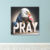 看板にハゲの祈いる鷲 キャンバスプリント (インサイチュ (ウッドフロア))