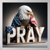 看板にハゲの祈いる鷲 ポスター (正面)