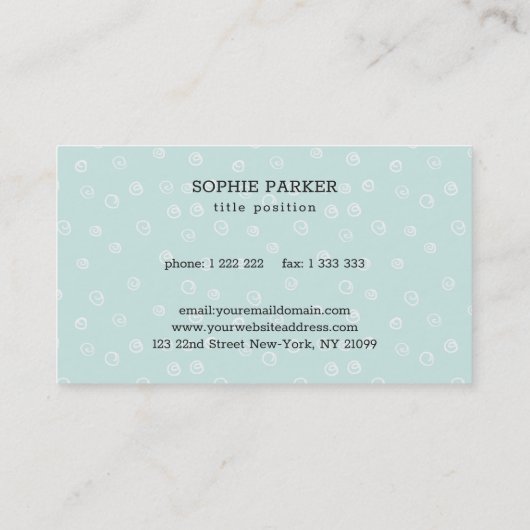 看板のあるバニー 名刺 (裏面)