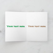 看板のある幸せな漫画パーソナライズされたワニ カード (内部)