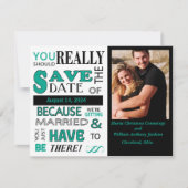 看板の日付の保存（エメラルド） 案内状 (正面)