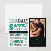 看板の日付の保存（エメラルド） 案内状 (正面/裏面)