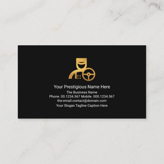 看板を雇うためにカバーカラー金ゴールドタクシーを選択 名刺 (裏面)