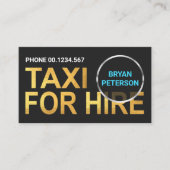 看板を雇うためにカバーカラー金ゴールドタクシーを選択 名刺 (正面)