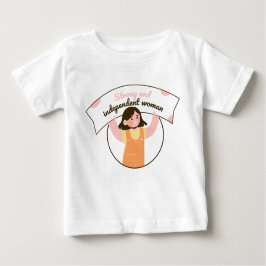 看板オレンジを掲げる少女 ベビーTシャツ