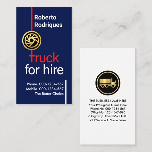 看板クリエイティブ用トラック 名刺 (正面/裏面)