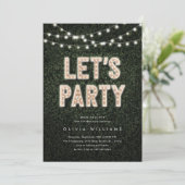 看板ライト付きデジタルパーティー招待状 招待状 (スタンド正面)