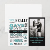 看板日付の保存（青） 案内状 (正面/裏面)