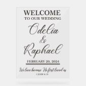 看板結婚デザインへようこそ アクリルサイン (正面)