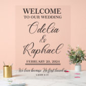 看板結婚デザインへようこそ アクリルサイン (ウェディング)