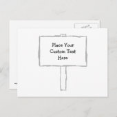 看板通知白灰色。 ポストカード (正面/裏面)