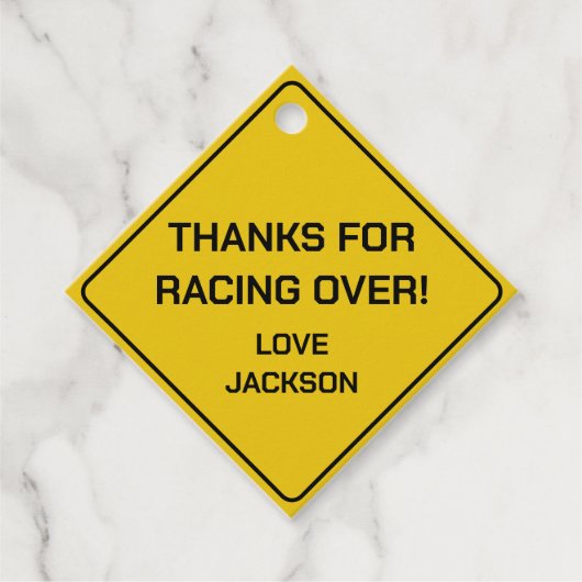 看板 |自動車をテーマにした子供の誕生日 フェイバータグ (正面)