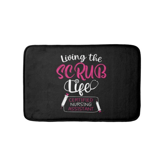 看護おもしろいシャツ – Living The Srub Life バスマット (正面)