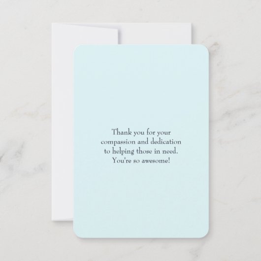 看護おもしろいスーパーヒーローことわざありがとう 招待状 (裏面)