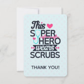 看護おもしろいスーパーヒーローことわざありがとう 招待状 (正面)