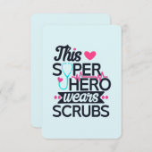 看護おもしろいスーパーヒーローことわざありがとう 招待状 (正面/裏面)