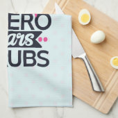 看護おもしろいスーパーヒーローことわざタイポグラフィ キッチンタオル (四つ折り)