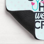 看護おもしろいスーパーヒーローことわざタイポグラフィ マウスパッド (コーナー)