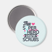看護おもしろいスーパーヒーローことわざタイポグラフィ マグネット (正面/裏面)