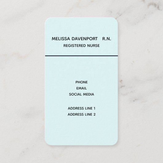 看護おもしろいスーパーヒーローことわざタイポグラフィ 名刺 (裏面)